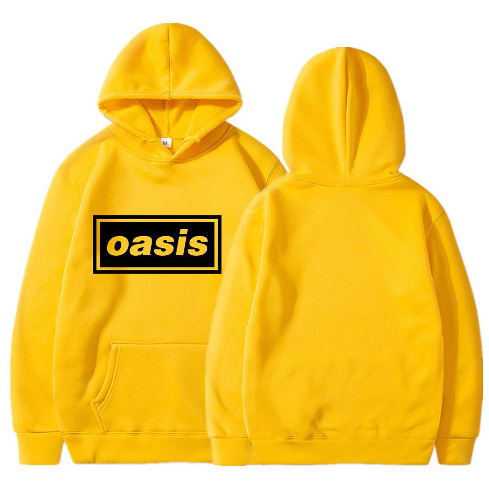 O-Oasis Herren Kapuzensweatshirt Retro Britische Rockband Lässiger Hoodie