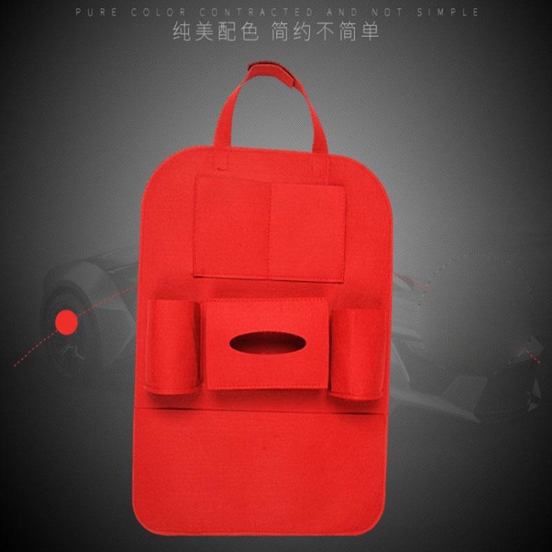 Elegant Black Auto Car Seat Back Organizer With Multi-pocket Storage For Effortless Organization