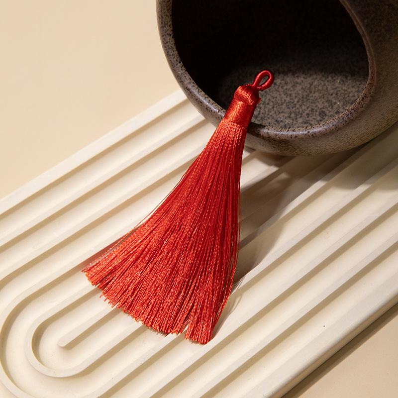8Cm Pull Circle Fringed Ear Polyester Fringed Antique Hanging Ear Bookmark Sachet Jewelry Accessories Diy Small Pendant