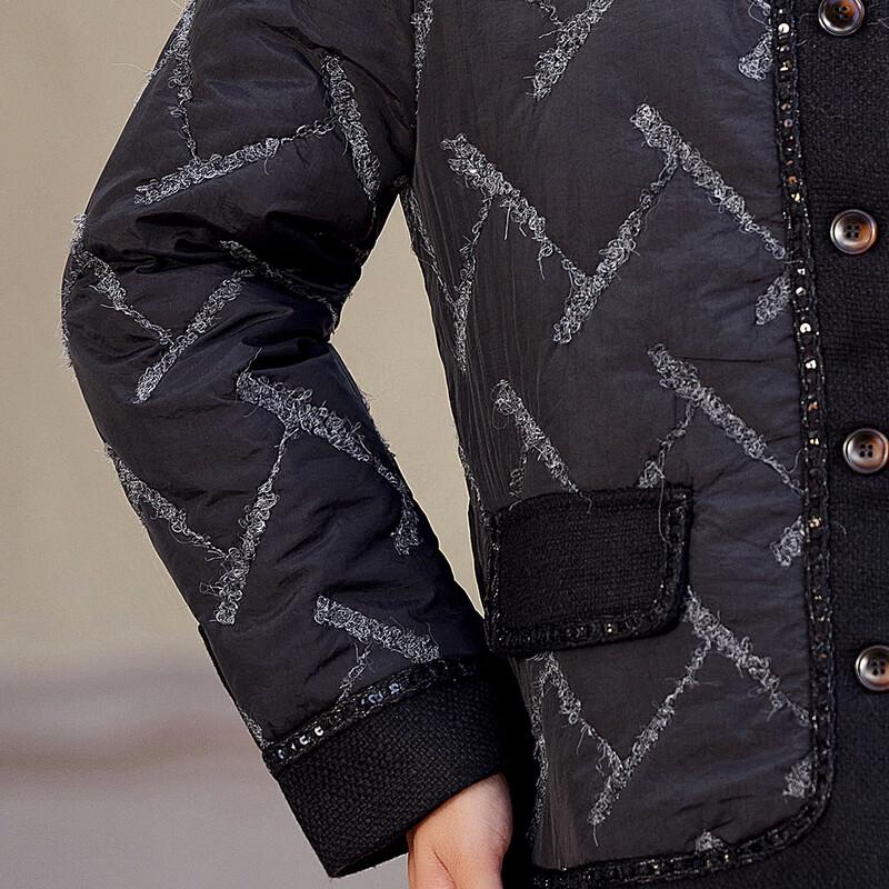 Pastel Women's Elegant Lapel Quilted Jacket