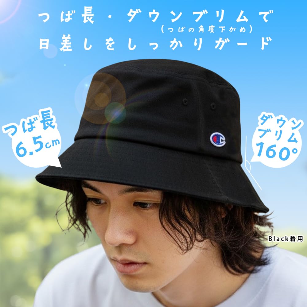Champion Bucket Hat 58cm 60cm Cotton White Women's Men's 100%