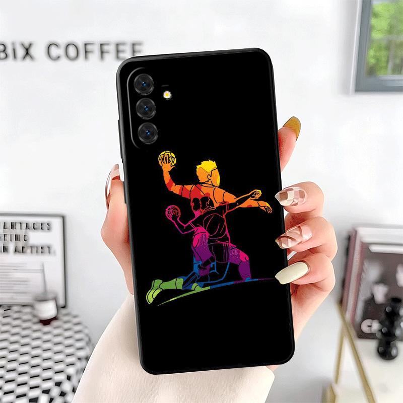 Handball Sport Soft Phone Case for Samsung A17 A37 A57 A16 A26 A36 A56 A15 A25 A35 A55 A14 A24 A34 A54 A13 A23 A33 A53 A52 A12