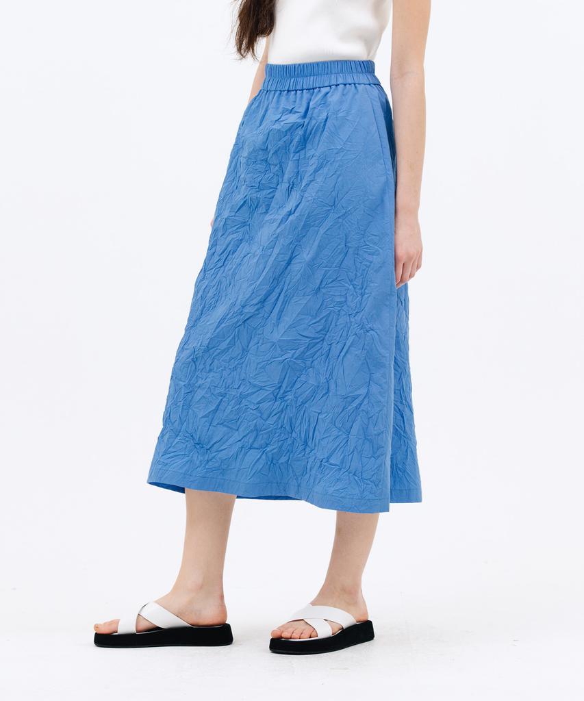 Jun By Jun K Crease Midi Skirt_Hawaiian Blue