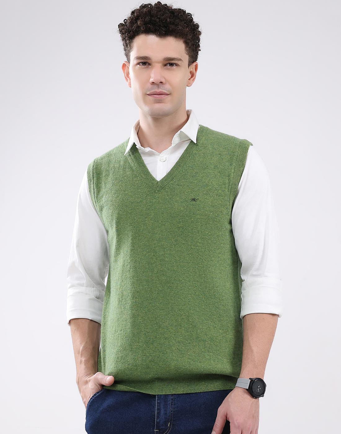 

Мужской свитер без рукавов с V-образным вырезом от Monte Carlo 2XL зелёный