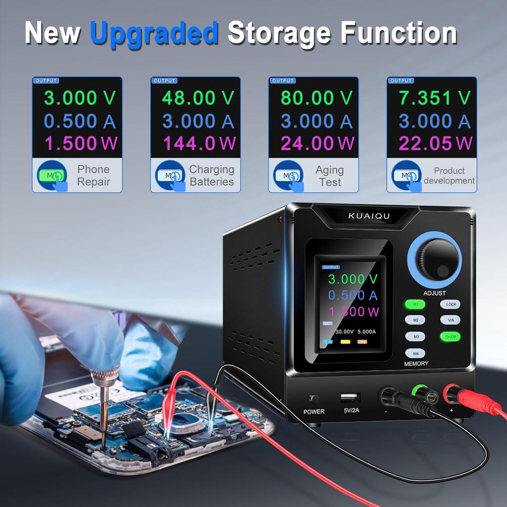 High Quality Programmable Power Supply RS232 USB Lab DC Voltage Regulator 30V 10A 220V to12V 24V Adjustable Switching Source