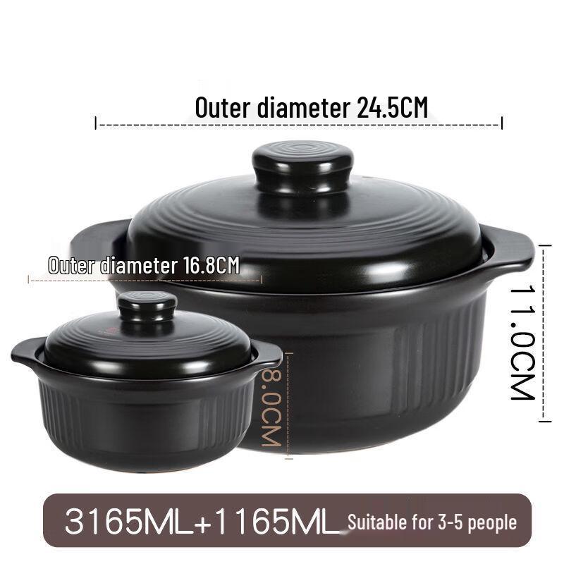 PuPan Ceramic Cooking Pot - Heat-Resistant Soup Casserole
