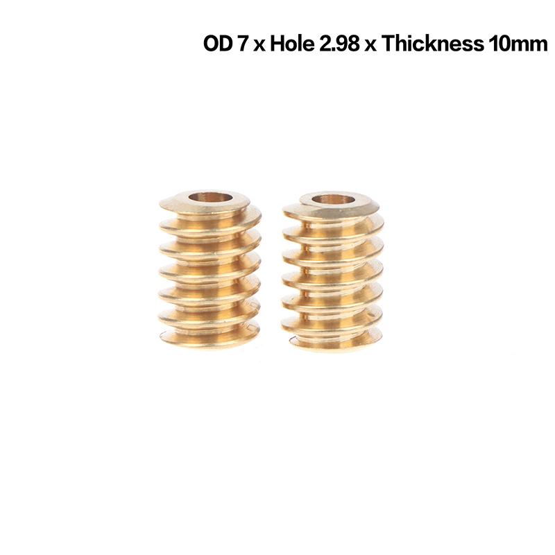 

2 шт. Модуль 0,5 Диаметр отверстия 1,98 мм/2,28 мм/2,98 мм Однозаходное медное червячное колесо для вала 2 мм/2,3 мм/3 мм