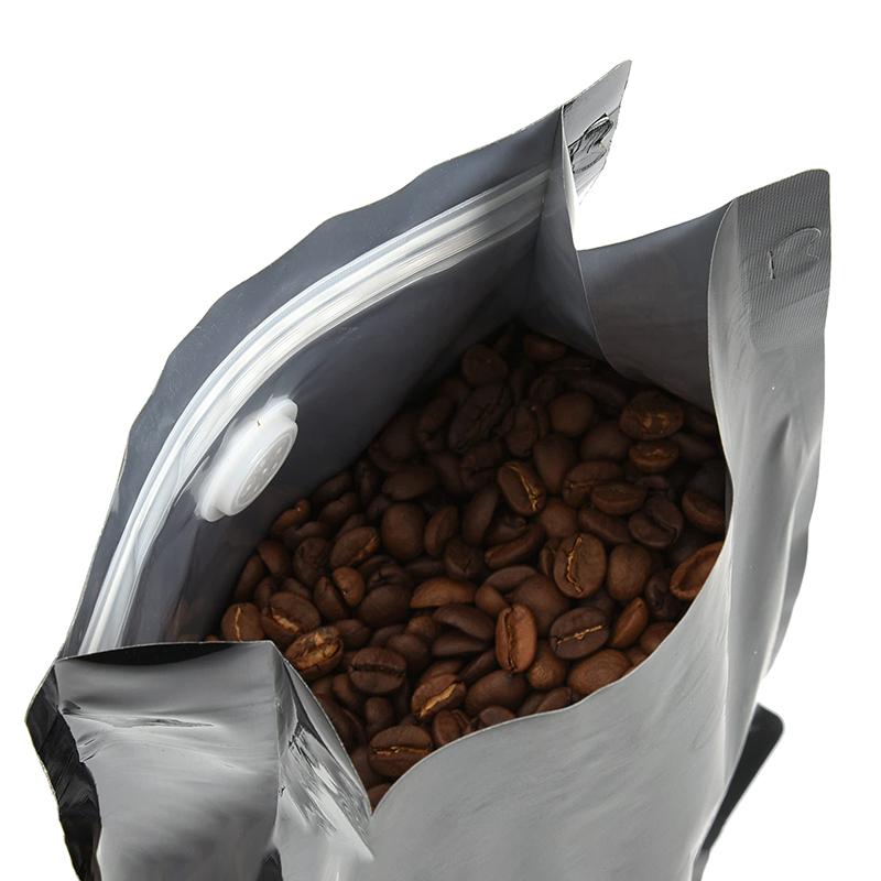50Pcs Coffee Stand Up Pouch With Valve &Ziplock Pulltab Ground Coffee Beans Nutdried Tea Leaf Mga Pouches Ng Kap