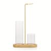 2-in-1 Incense Candle Stand Anti Fly Ash Incense Burner Detachable Glass Ash Plate Incense Candle Storage,Meditation Incense Furniture Home Ornament