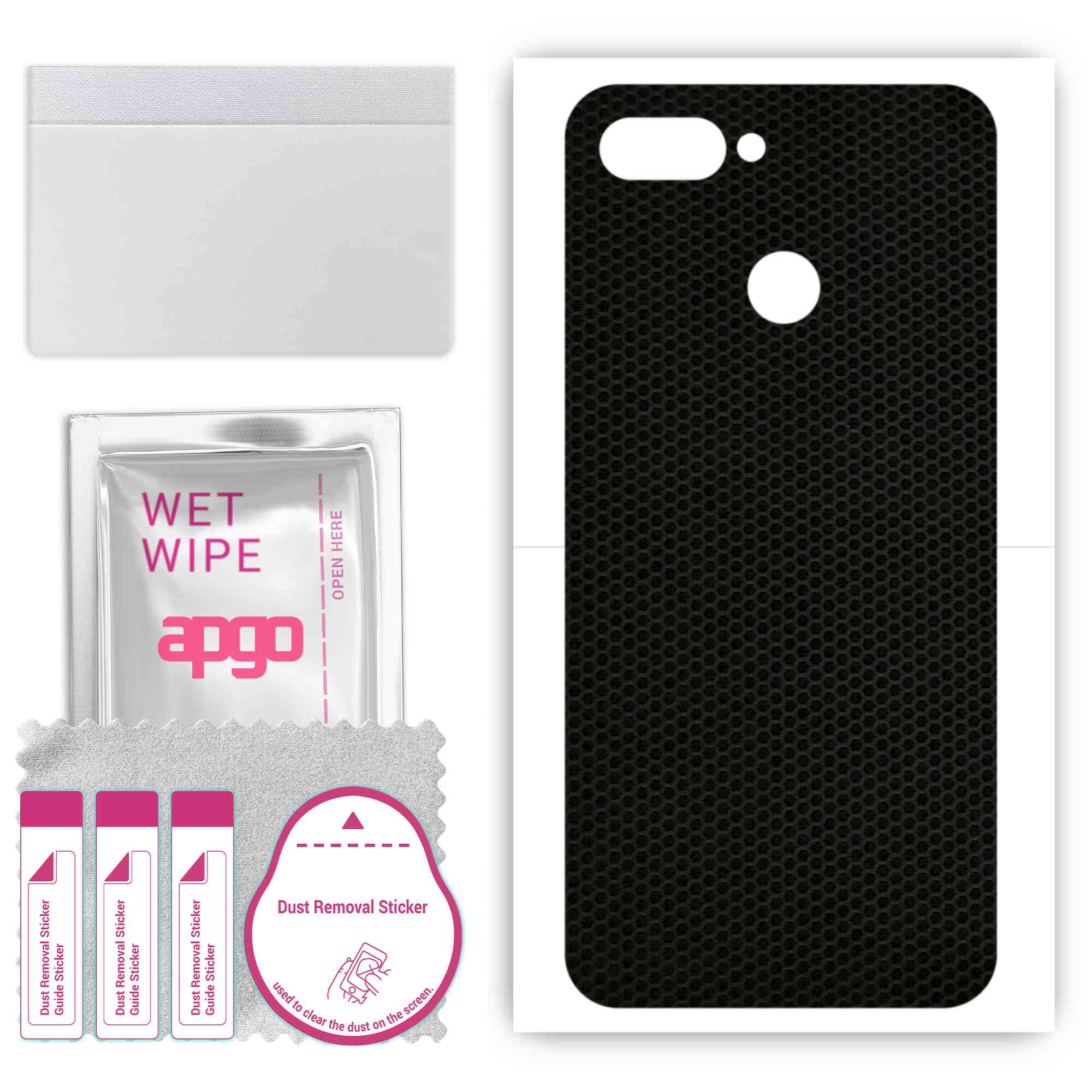 

apgo Protective Skin Sticker for the back compatible with Oppo A11k, Wrap Film, Foil, Vinyl - Pattern Matrix