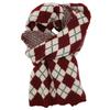 Knitted Plaid Scarf Female Autumn and Winter Versatile Student Cute Girl Warm Thickened Wool Scarf Male Tide