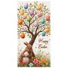 Easter Banner Spring Flowers Happy Easter Display Easter Egg Backdrop Festive Design For Spring Celebration Family Gathering