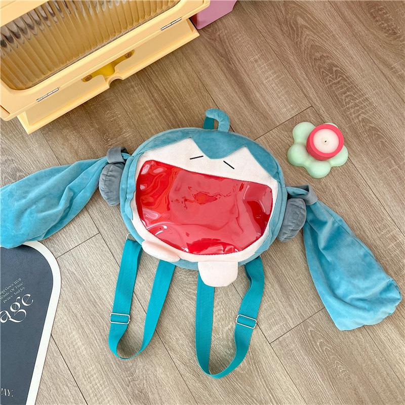 Cute Anime Girl Plush Backpack Kawaii Cartoon Shoulder Bag For Students Kids Gift Toy