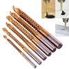 6Pcs Titanium Coated HSS Drill & Saw Carpenter Woodworking Wood Plastic Metal Hole Grooving
