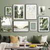 Simple Wall Art Nature Green Leaf Landscape Poster HD Oil Painting Posters Prints Home Bedroom Living Room Decorative Ideal Gift