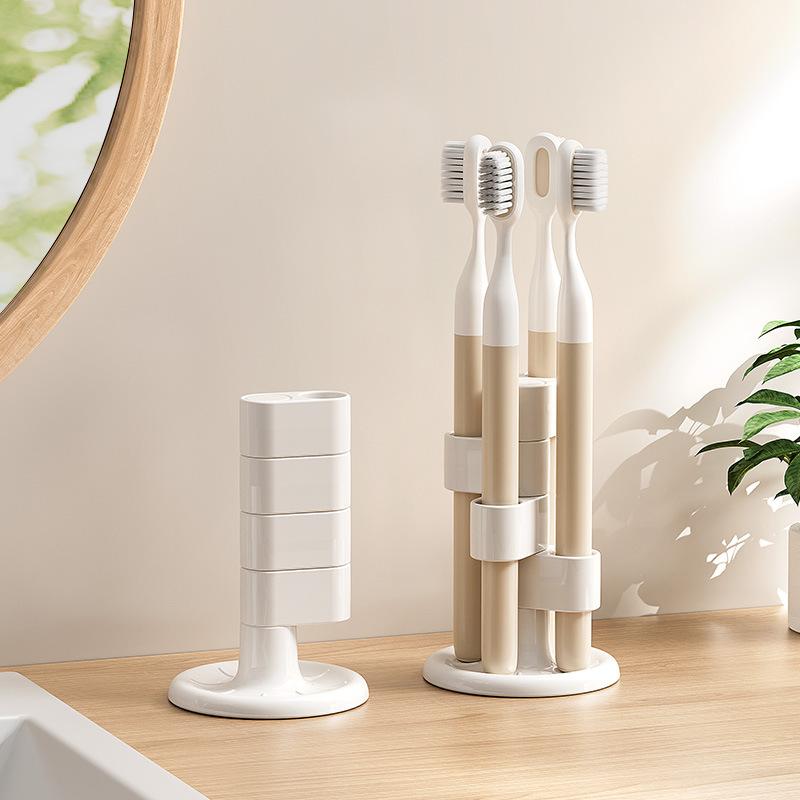 Desktop rotating toothbrush holder, makeup brush pen holder, storage rack, household toothbrusStorage rack белый