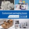 Rectangular White Cardboard Cosmetic Packaging Box - Customizable, Blank, Thickened.