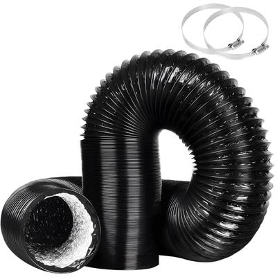 Pack of 1 Flexible Duct Pipe with Double Layer Foil for High Temperature Resistance and Air Tight Seal In Ventilation Systems