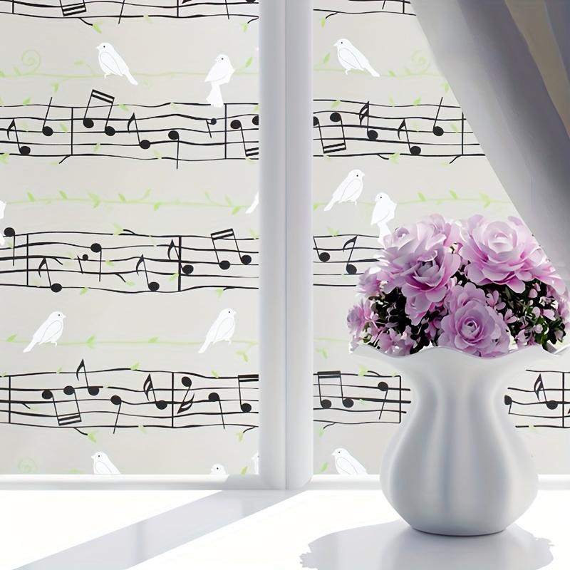 1 rulle 60cm bredbandslim notmönster fågelmönster insynsskyddsfilm värmekontroll UV-skydd, ogenomskinlig fönstersticker, specialfilm för dörrar och fönster