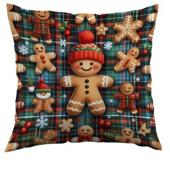 Christmas Cushion Cover Christmas Tree Elk Cushion Cover Polyester Printed Cushion Cover