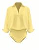 2026 European Fashion Slim-fit Mid-sleeve Women's Lapel Shirt