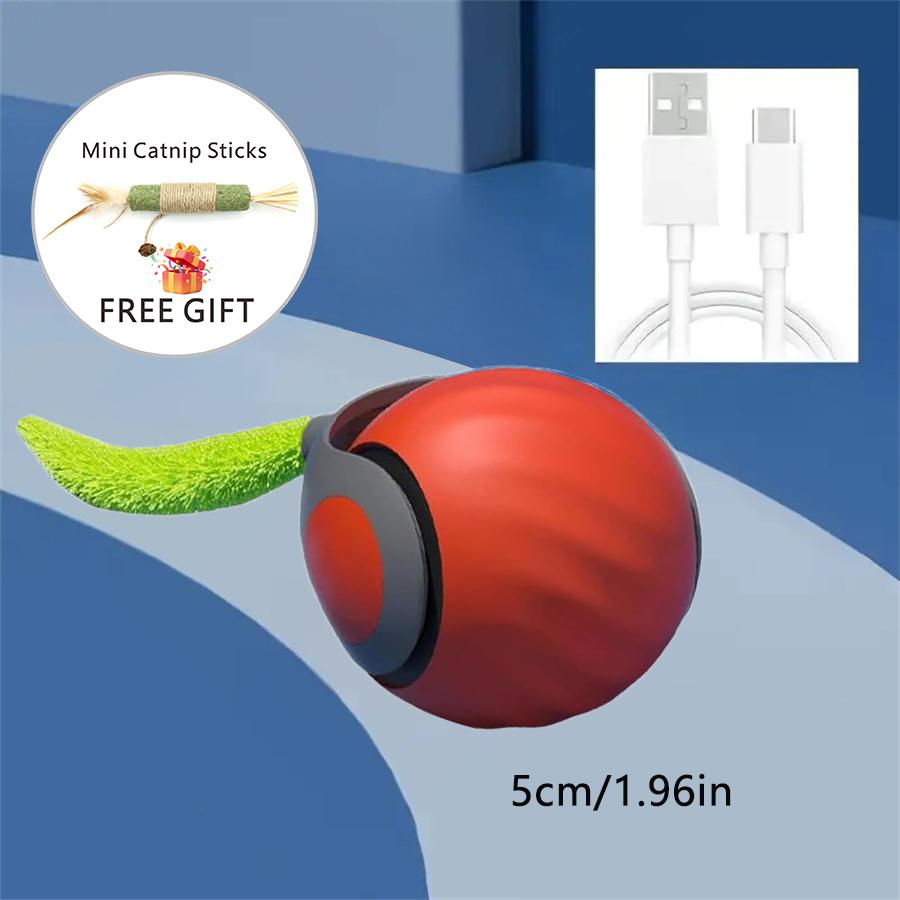 USB dobíjecí interaktivní hračky pro kočky, míčky pro mazlíčky, chytrý automatický elektrický kutálející se míček pro koťata, škrabadla na ocas s kočičí mátou, dárky