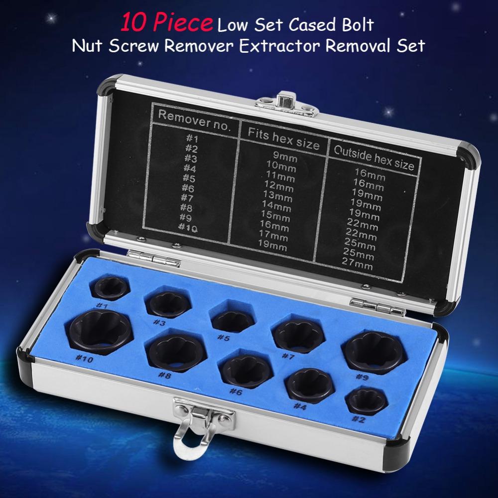Ten-Piece Nut & Bolt Extractor Set