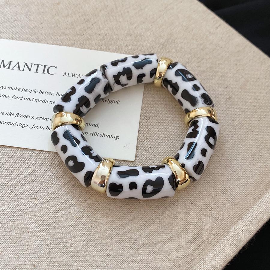 

Акриловый леопардовый геометрический браслет омбре: Ретро Модный Роскошный Браслет