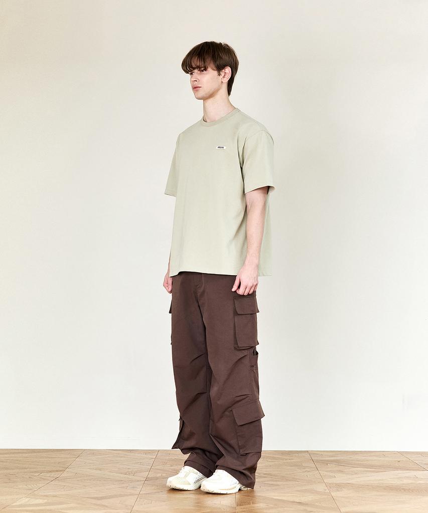 Hoite Het Strap Cotton Cargo Pants (Brown)