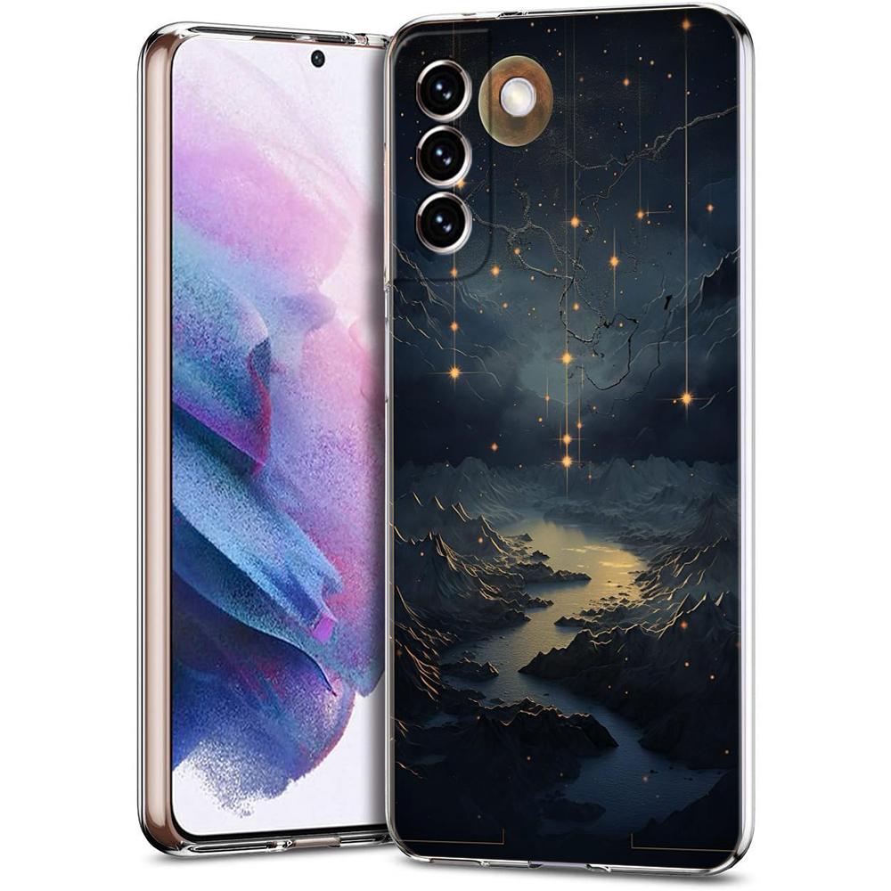 Transparent Phone Case Cover for Samsung Galaxy S25 S24 S23 S22 S20 S21 FE Ultra S10 S10E Plus Fashion Starry Sky Stars Pattern