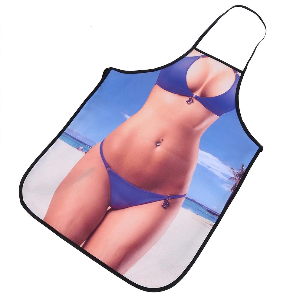 3D Funny Cooking Apron Sexy Man Woman Apron Waterproof Apron