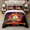 Custom Bedding Set Bayer Leverkusen Football Pattern, Print Name Text 1 Duvet Cover Plus 2 Pillowcases Home Textile