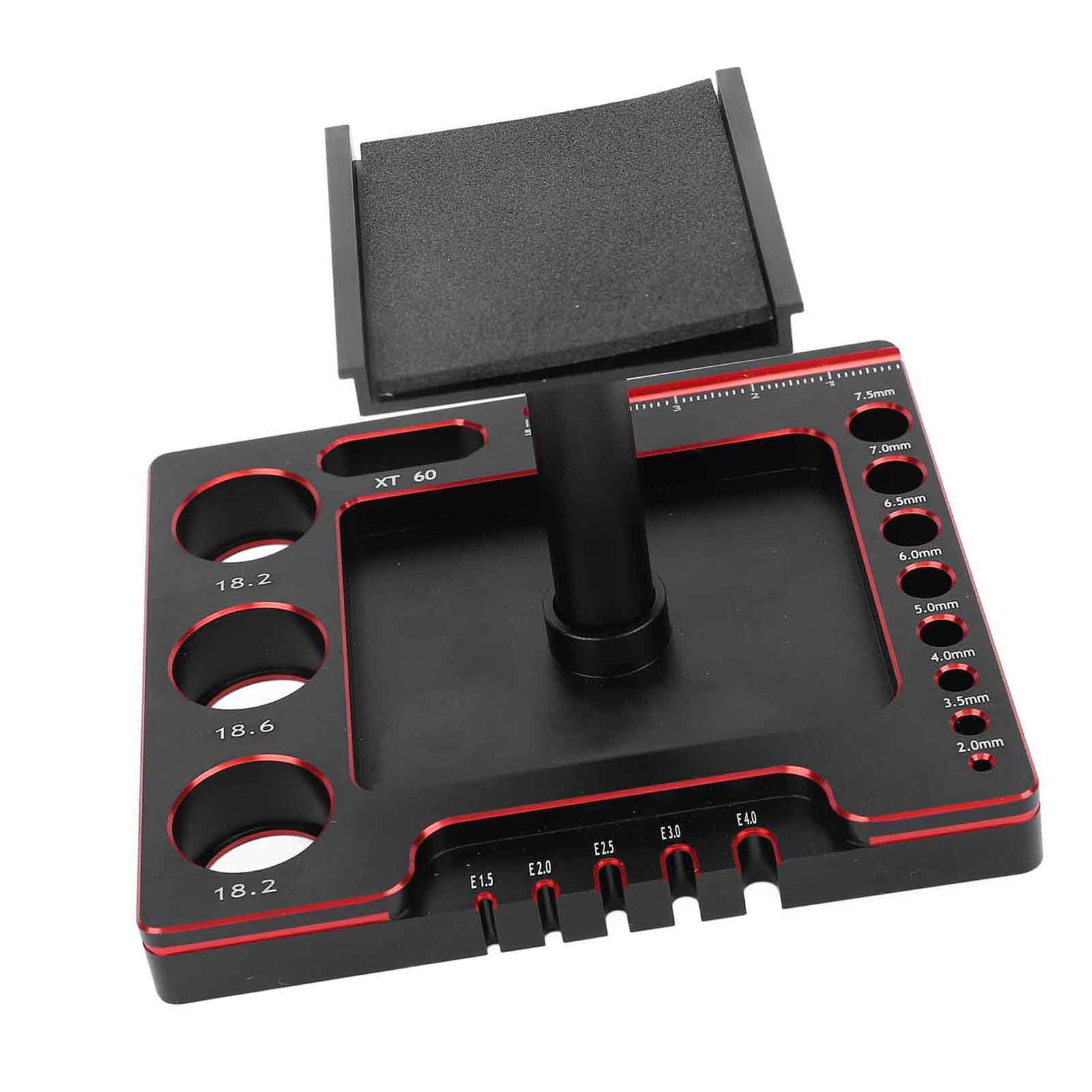 

RC Car Work Stand Professional Aluminum Alloy RC Car Repair Workstation with Repair Tool Set for SCX24 Fcx24 1/18 1/24 RC Cars