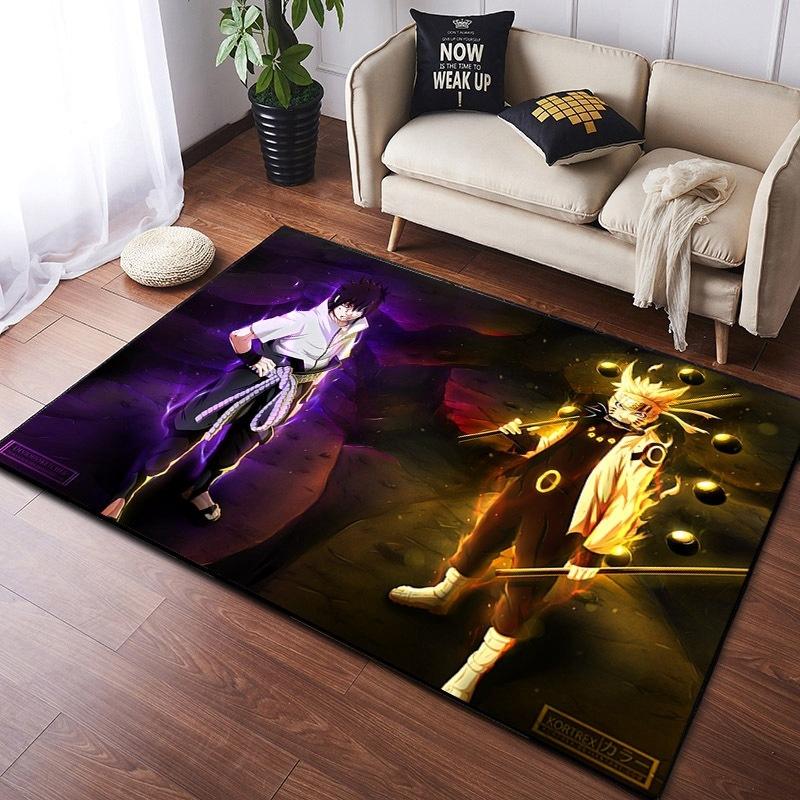  Naruto Anime Carpet Cloud Akatsuki Anime Rug for Boy's Gaming Room Decor Non Slip Style E-sports Swivel Chair Floor Mat