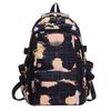 Large Capacity Cartoon Backpack for Men and Women's College Style Cute Little Fresh Printed Schoolbag