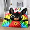 Bing Bunny Flannel Blanket Soft Warm All-Season Throw, Design for Camping, Car Travel, Hiking Sofa, Bed, Office Perfect Gift for Parties