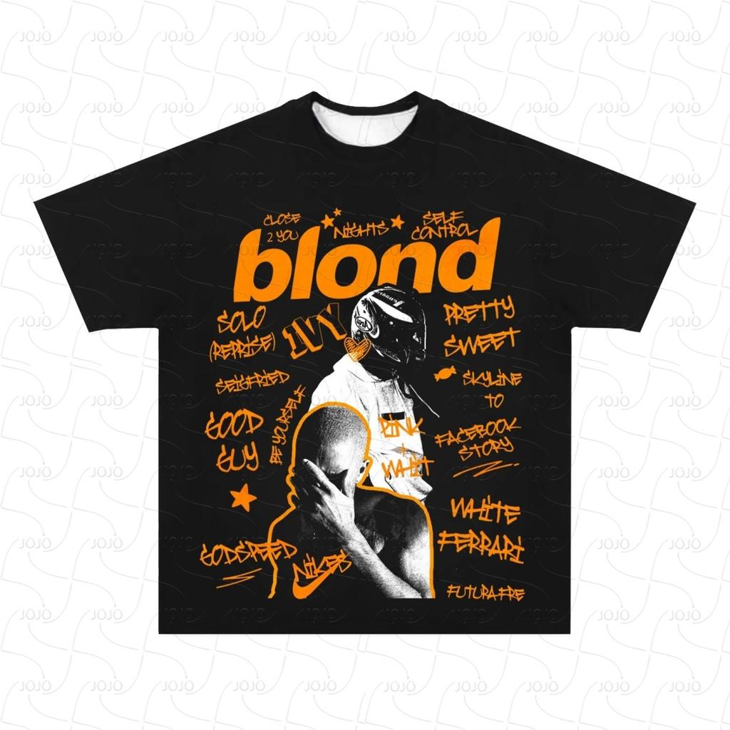 Rapper Frank Retro Graphic T Shirt Men's Hip Hop Ocean Album Clothing T-Shirts Y2k Unisex Blond Fashion Oversized Gangster Top