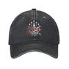 USA Th Commemorative Baseball Cap Retro Distressed Washed  Sun Cap Unisex Women Outdoor Workouts Adjustable Fit Hats Cap