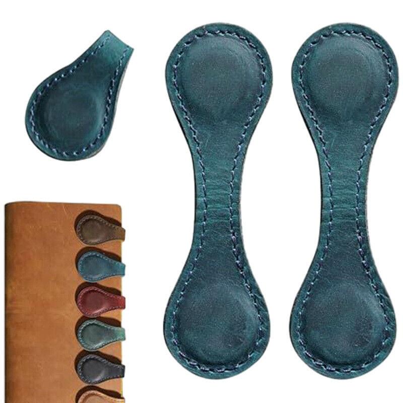 Magnetic Leather Bookmark Hand-Made Bookmark Creative Book Holder Memo Mark Wi
