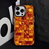 Retro Amber Texture Laser   Phone Case For iPhone 17,16,15,14,13,12,11 Plus,Pro Max,XS,Colorful Silver Phone case Funda Cover