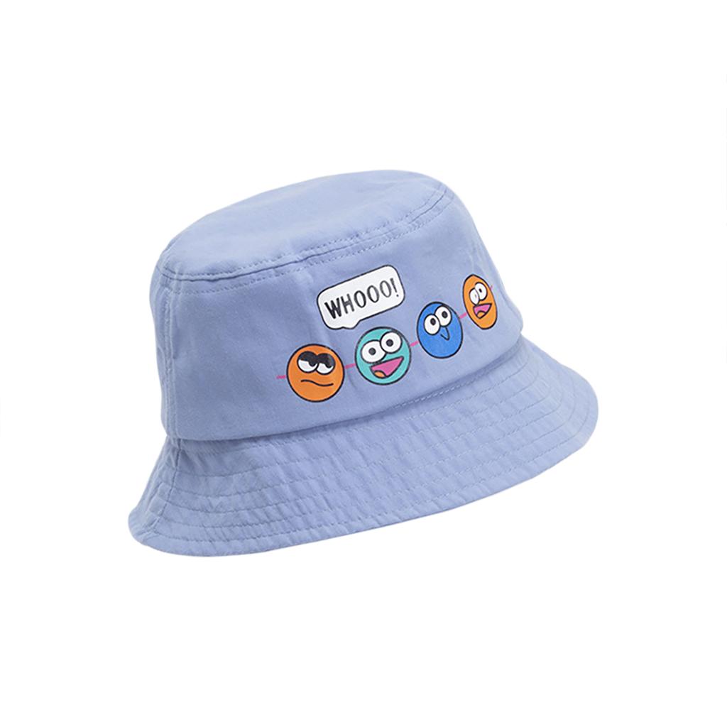 Sun Hat Cartoon Printing Sun Protection Toddler Bucket Hat Summer Fishing Cap For 2-5 Years Old Boys Girls