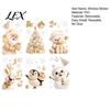 Easy Apply Window Clings 6Pcs Christmas Clings, Xmas Reusable Double Sided Snowman Decals Snowflake for Decorations Home Decor Office Party