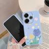 Flower Soft Silicone Case For Samsung A55 A35 M35 S24 Xiaomi Redmi Note 13 Pro 13C 14 Poco C65 iPhone Huawei Honor 200 Realme Camera Shockproof Cover