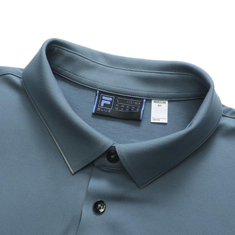 Fila Casual Breathable Long Sleeve Polo Shirt Men Tops Twilight-Blue F11M142204F-DB