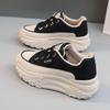 Scarpe da ginnastica sportive casual con suola spessa 22 nuove autunno e inverno rialzanti papà scarpe bianche scarpe muffin in pelle