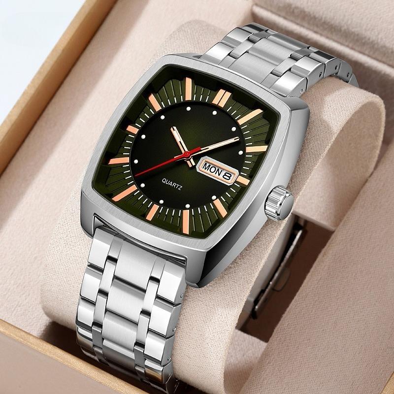 Mens Watches Quartz Movement Waterproof Wristwatches Date Week Display Male Clock