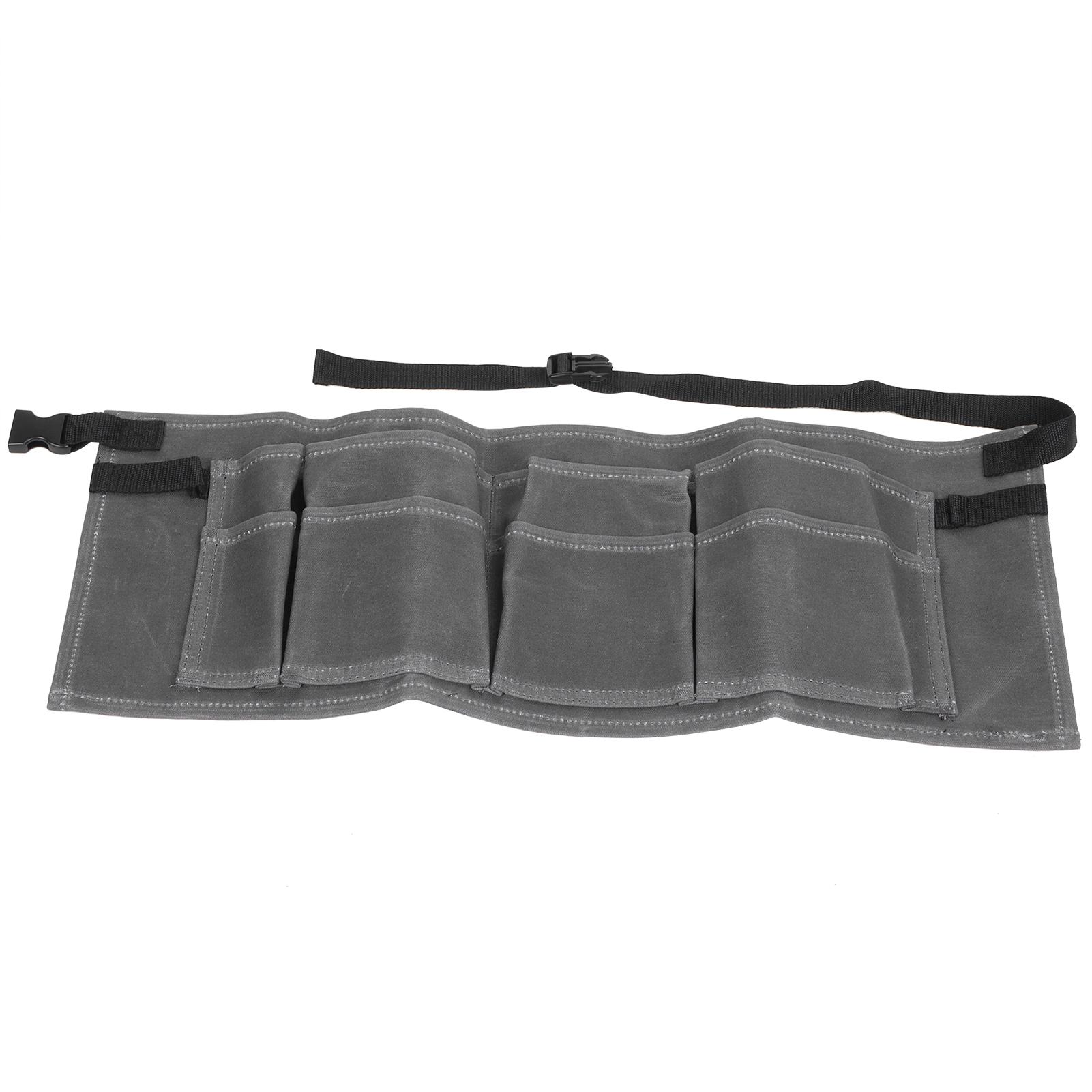 Garden Adjustable Tool Bag MultiPocket Woodworking Tool Belt for Garden Outdoor Grey