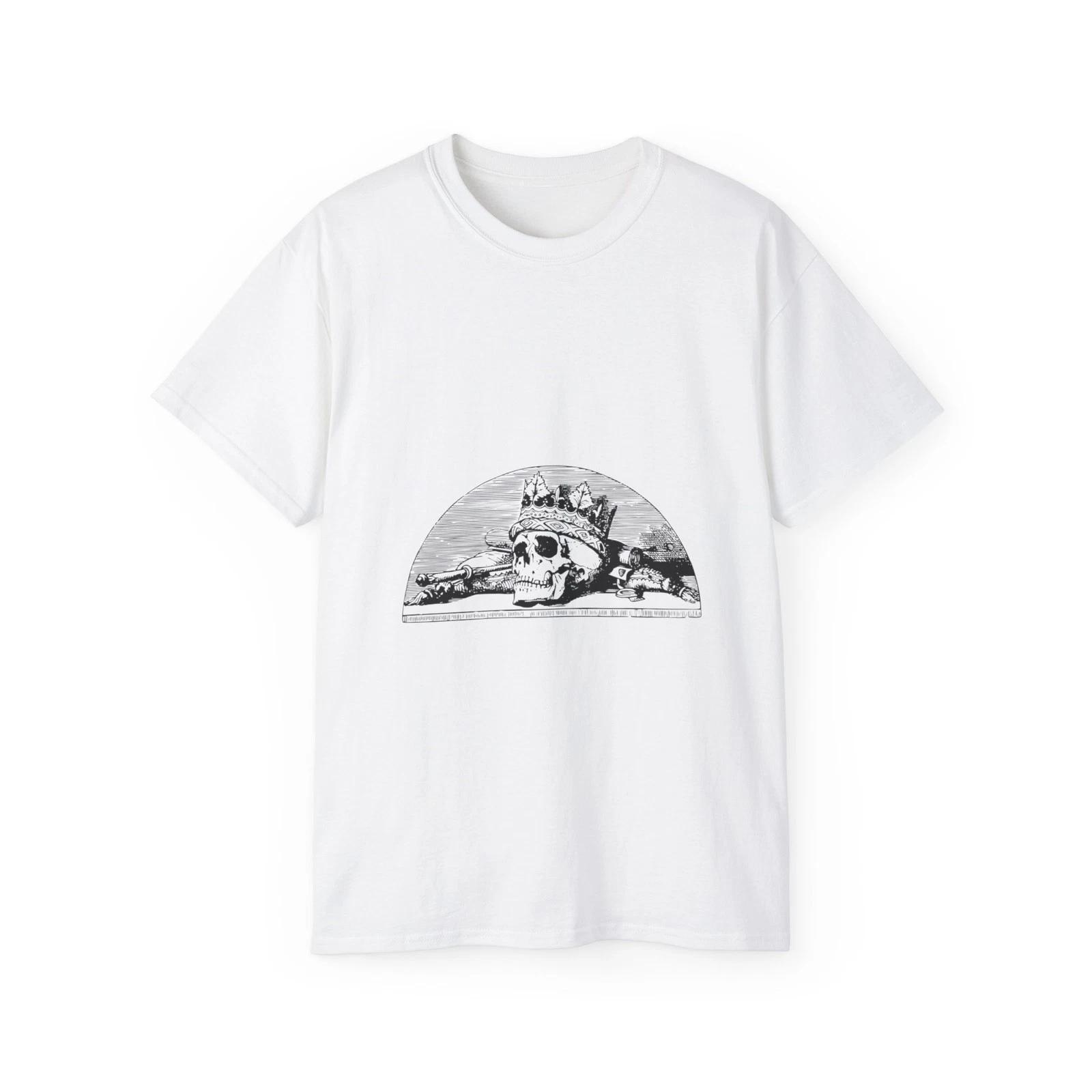 Skull With Crown Skull Crown Vintage Retro | Custom Graphic T-Shirt S