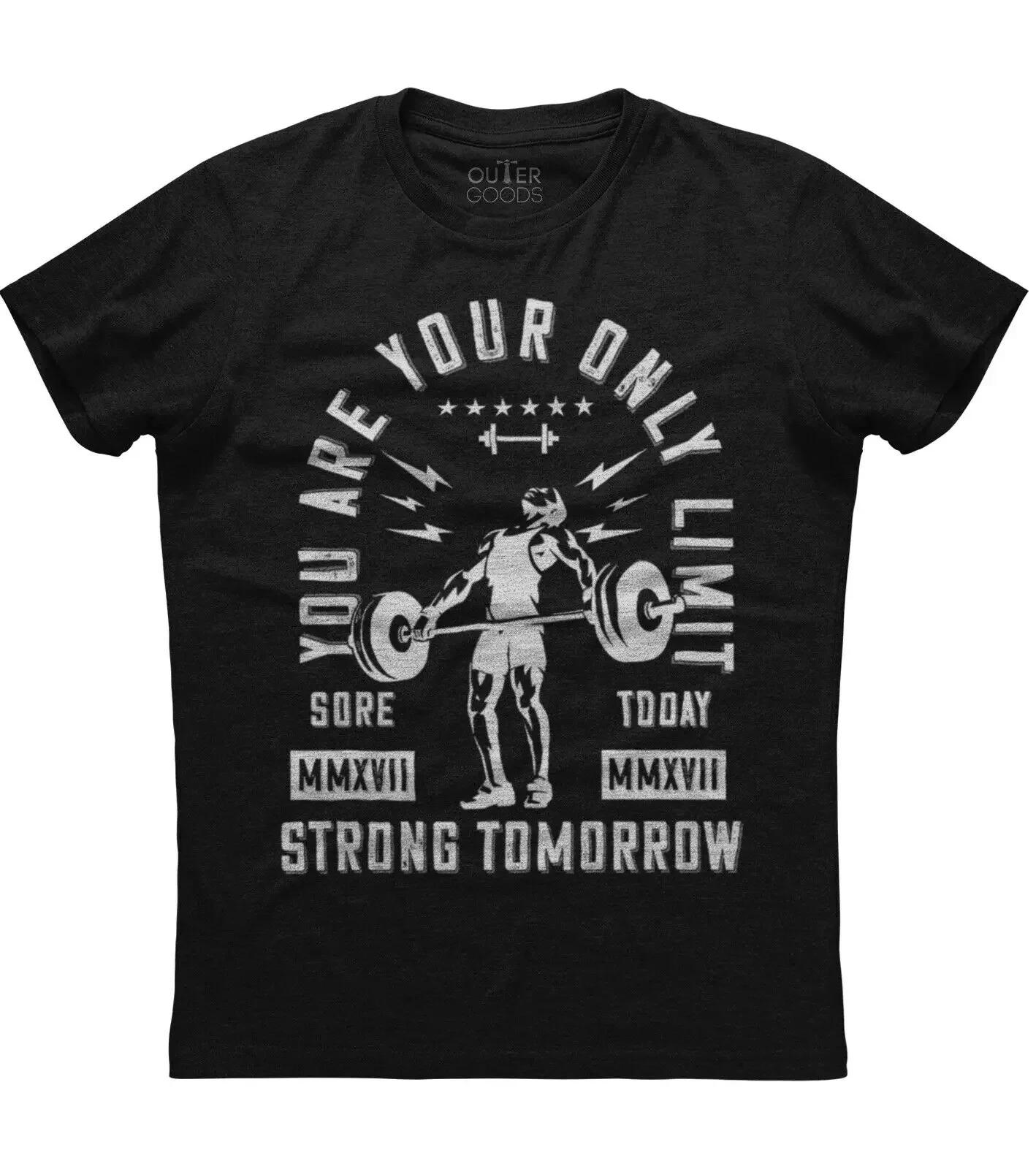 

You Are Your Only Limit Unique Gym Motivational Phrase TShirt Summer Cotton ONeck Short Sleeve Mens T Shirt New S3XL S
