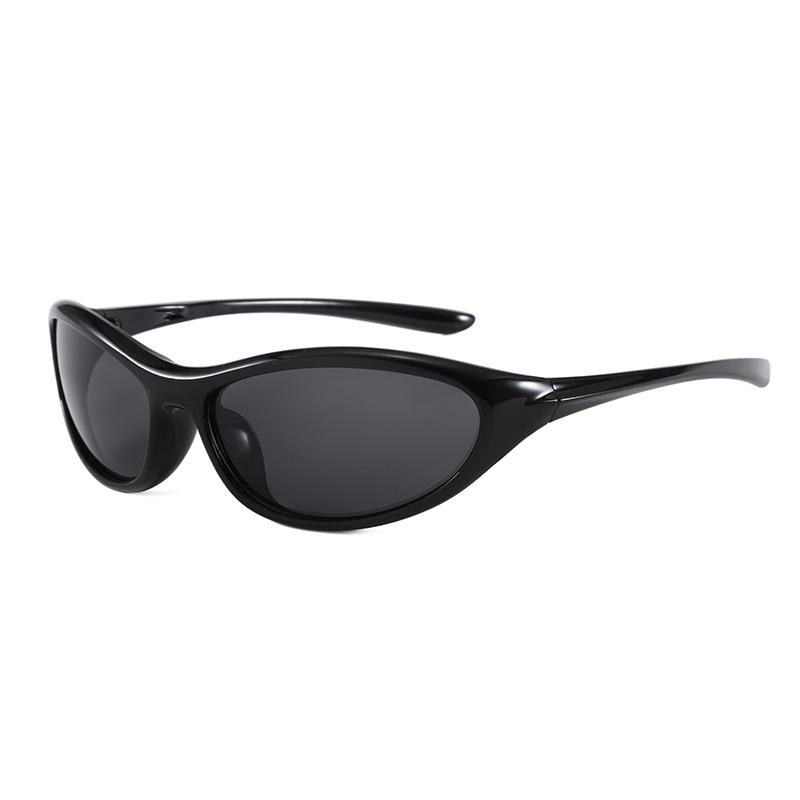 Tide punk advanced sense avant-garde men's personalized wear with sunscreen sunglasses women's concave street shot headband sunglasses